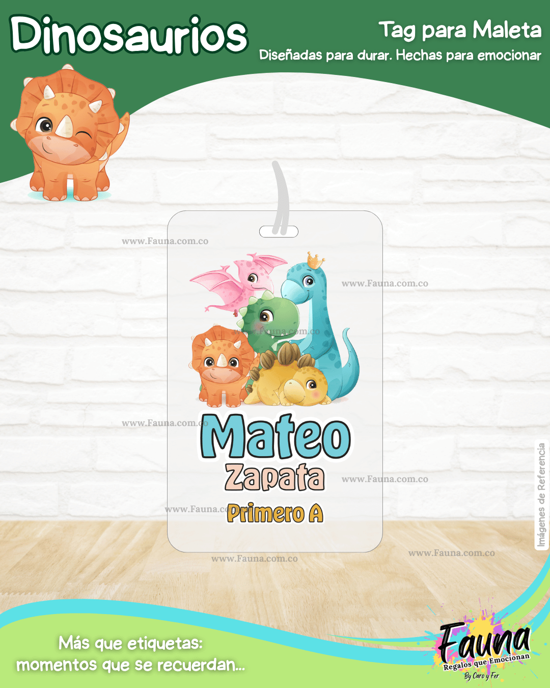 Dinosaurios 🦖 - Etiquetas Escolares Premium Personalizadas