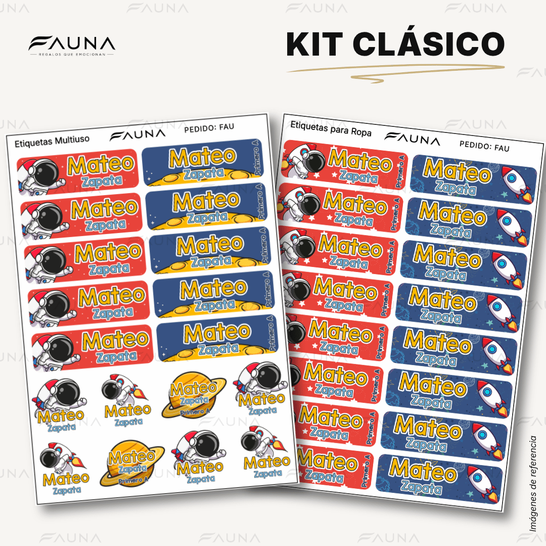 Astronauta 🚀 - Etiquetas Escolares Premium Personalizadas