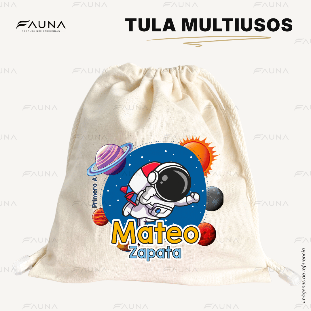 Astronauta 🚀 - Tula personalizada para niños – multiusos con nombre