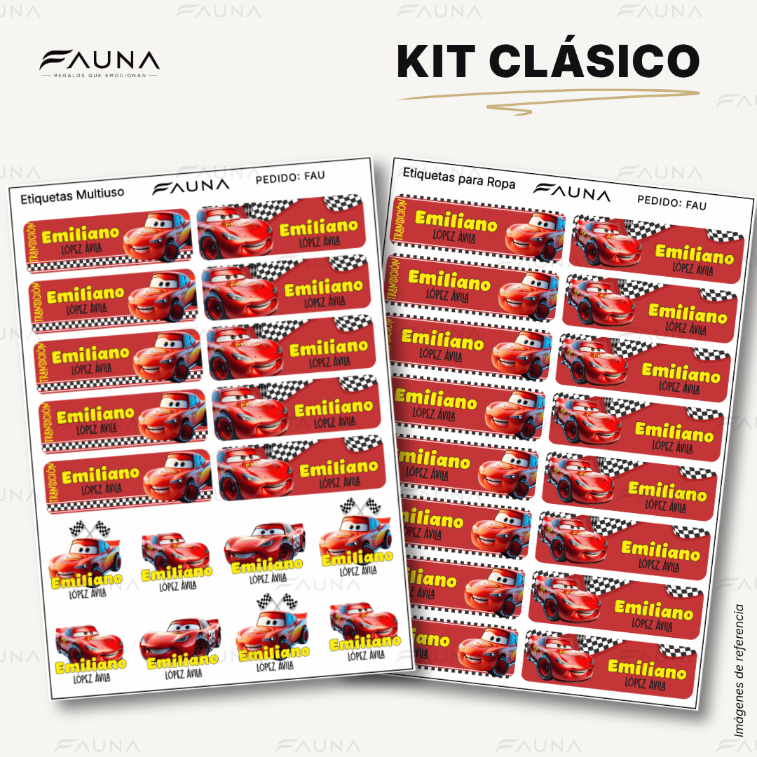Auto de Carreras 🏎️ - Etiquetas Escolares Premium Personalizadas