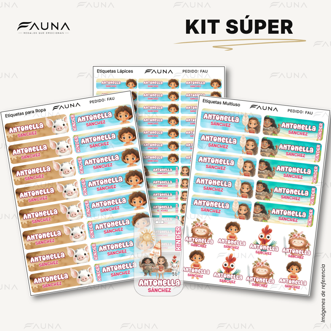 Aventurera del Océano 🌺 - Etiquetas Escolares Premium Personalizadas