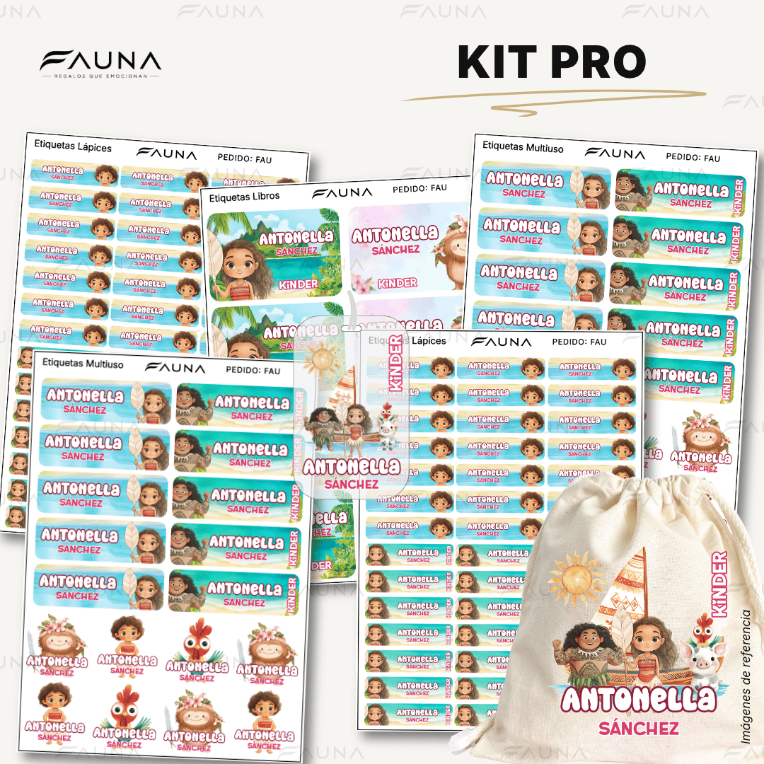 Aventurera del Océano 🌺 - Etiquetas Escolares Premium Personalizadas
