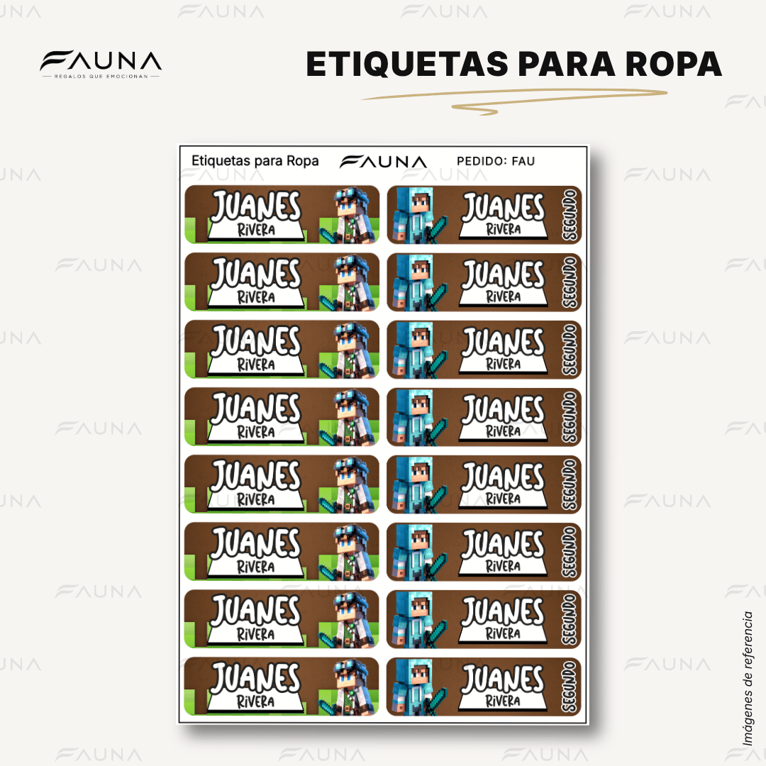 Bloques Pixelados 🟩 - Etiquetas Escolares Premium Personalizadas