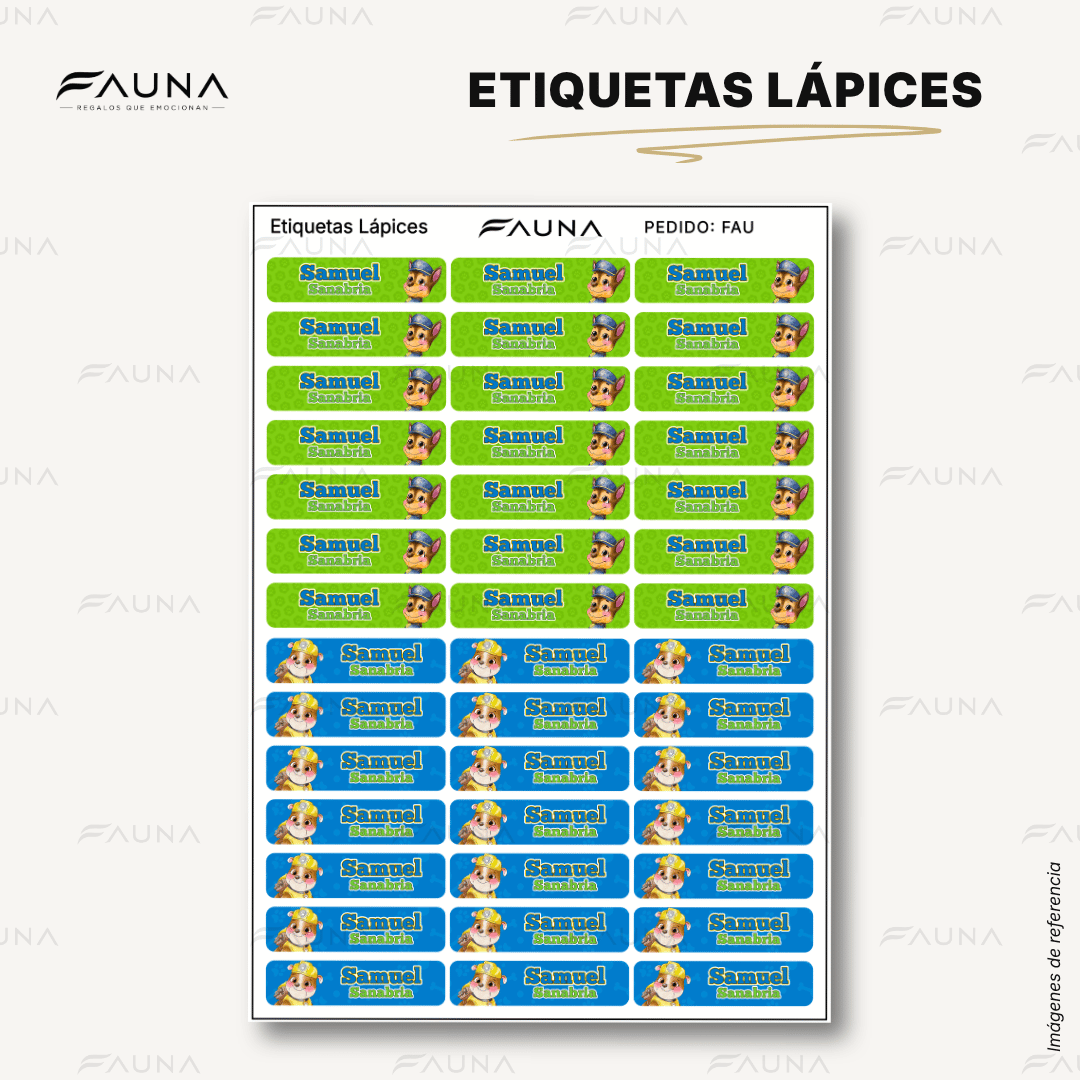 Cachorros Aventureros 🐾 - Etiquetas Escolares Premium Personalizadas