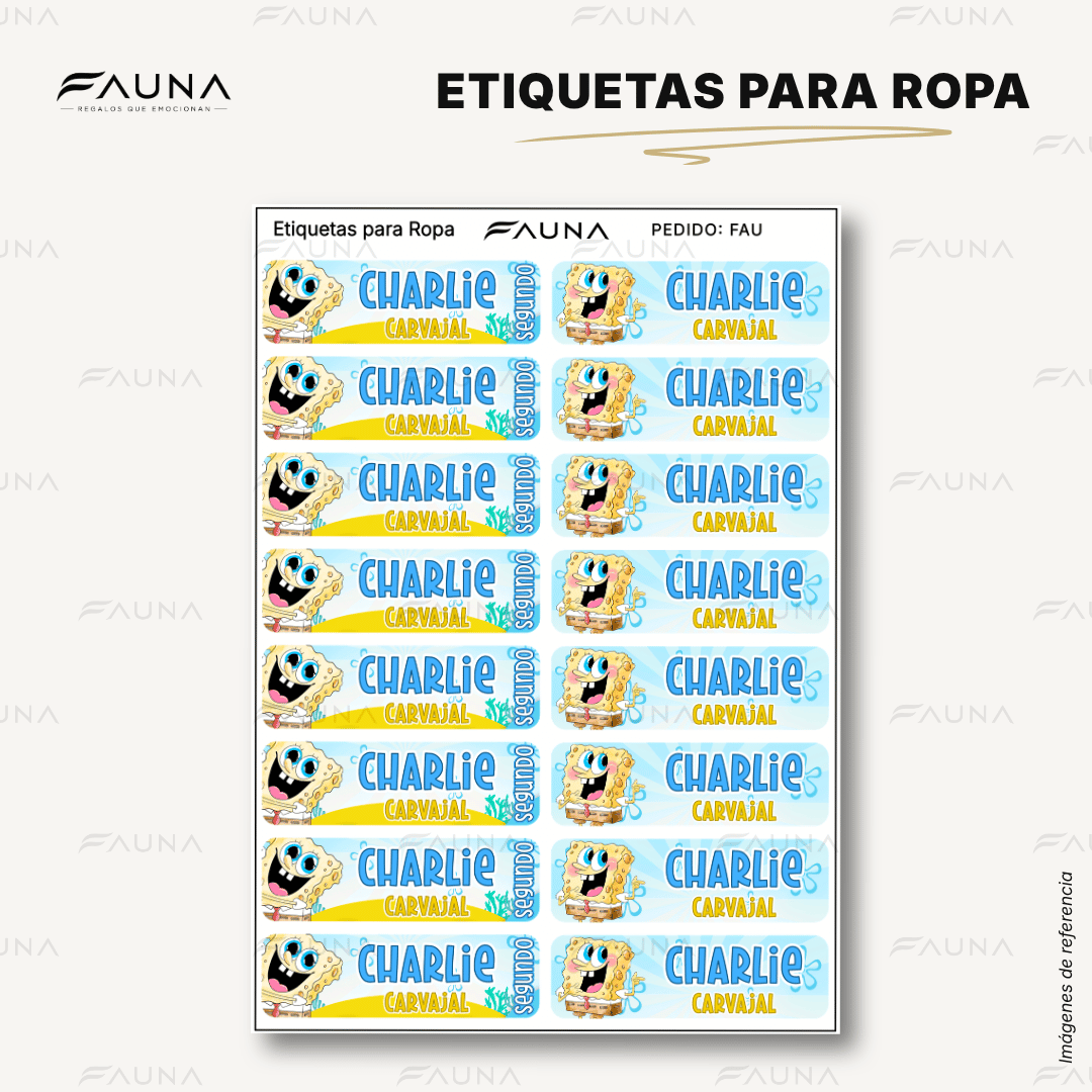 Diversión bajo el mar 💦 - Etiquetas Escolares Premium Personalizadas
