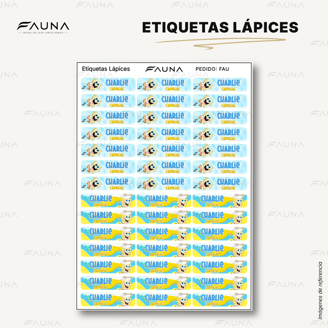 Diversión bajo el mar 💦 - Etiquetas Escolares Premium Personalizadas