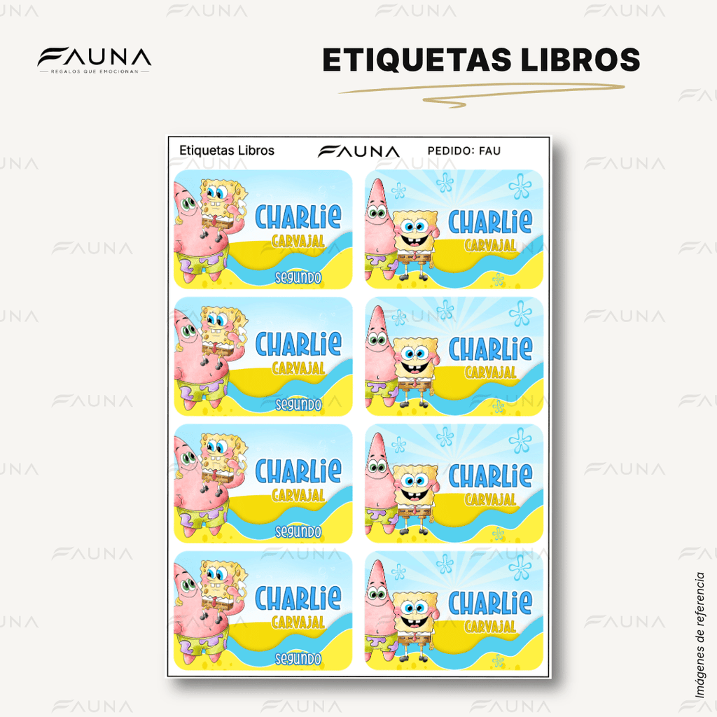 Diversión bajo el mar 💦 - Etiquetas Escolares Premium Personalizadas