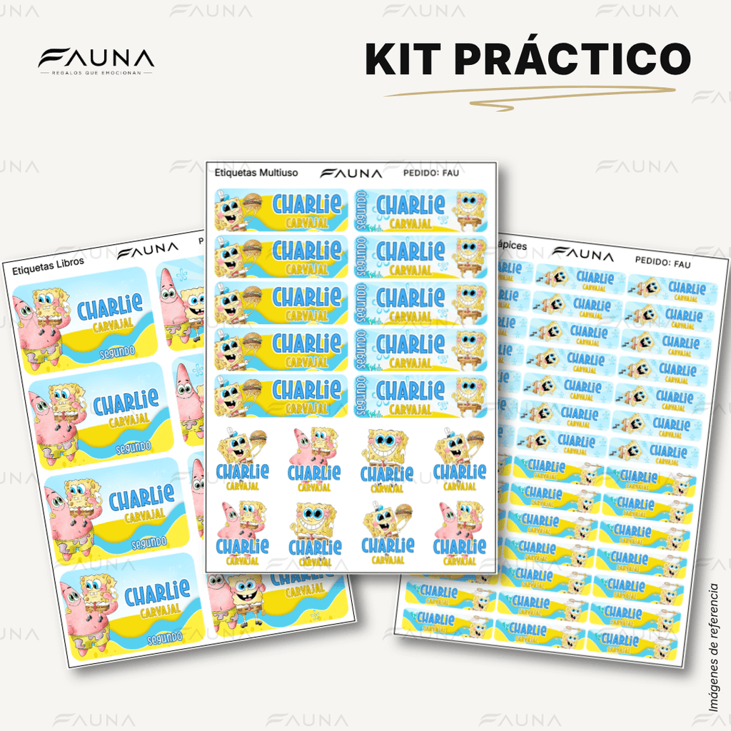 Diversión bajo el mar 💦 - Etiquetas Escolares Premium Personalizadas