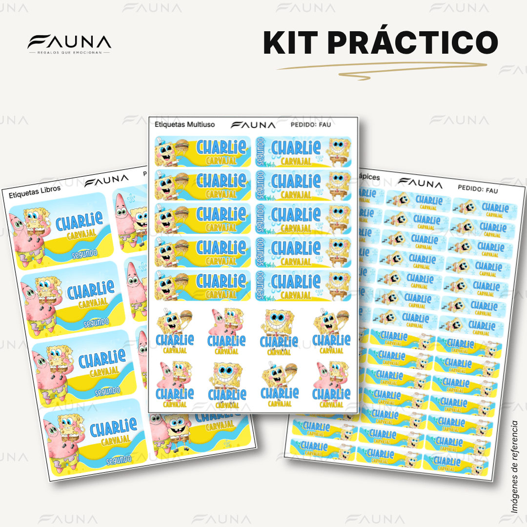 Diversión bajo el mar 💦 - Etiquetas Escolares Premium Personalizadas