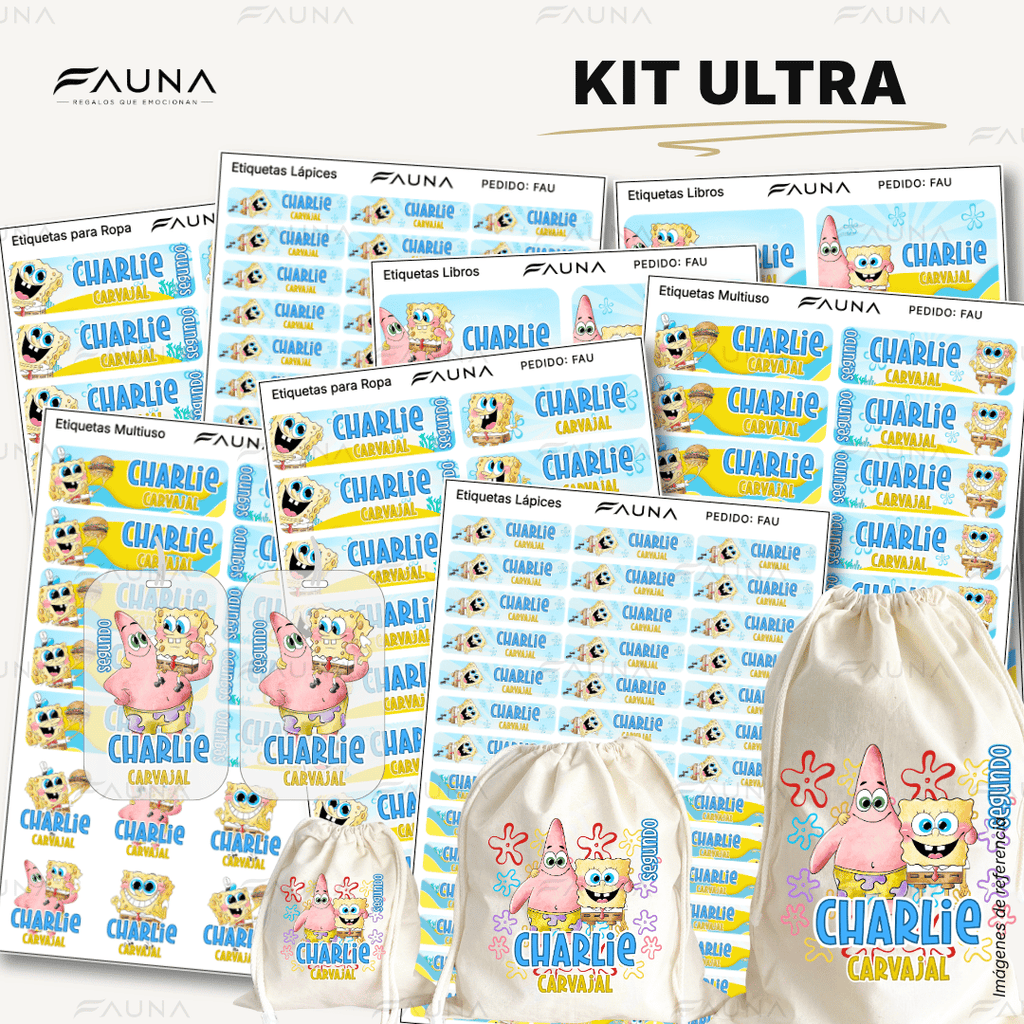 Diversión bajo el mar 💦 - Etiquetas Escolares Premium Personalizadas