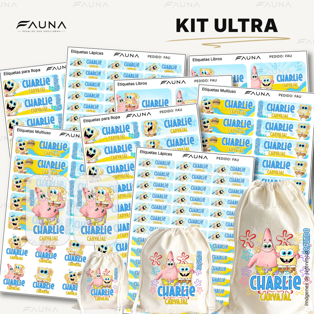 Diversión bajo el mar 💦 - Etiquetas Escolares Premium Personalizadas