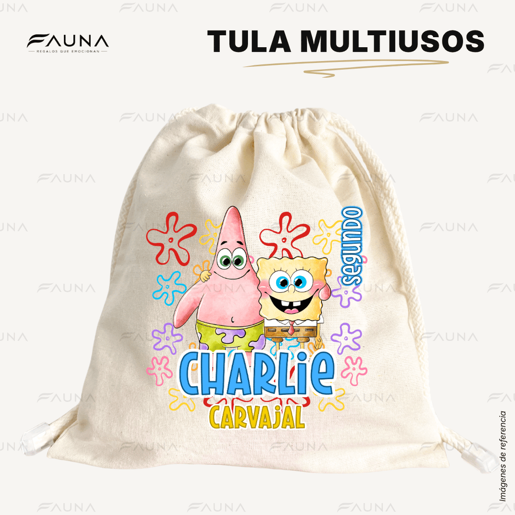 Diversión bajo el mar 💦 - Tula personalizada para niños – multiusos con nombre
