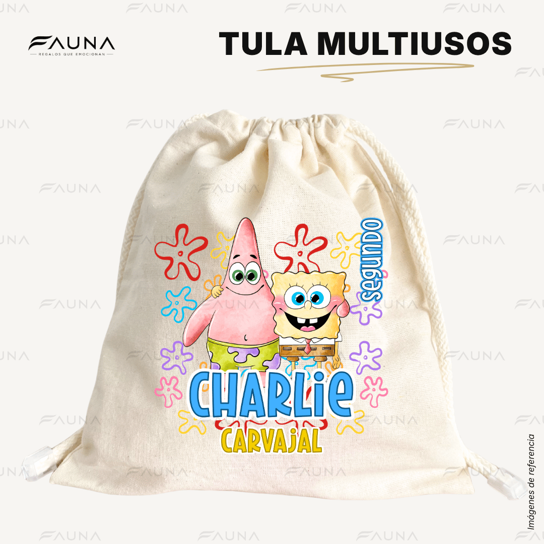 Diversión bajo el mar 💦 - Tula personalizada para niños – multiusos con nombre