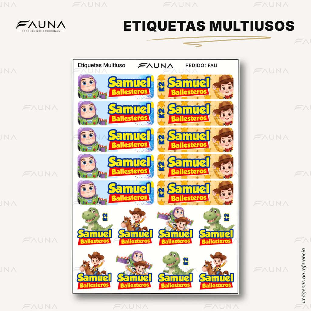 Juguetes Aventureros 🧸 - Etiquetas Escolares Premium Personalizadas