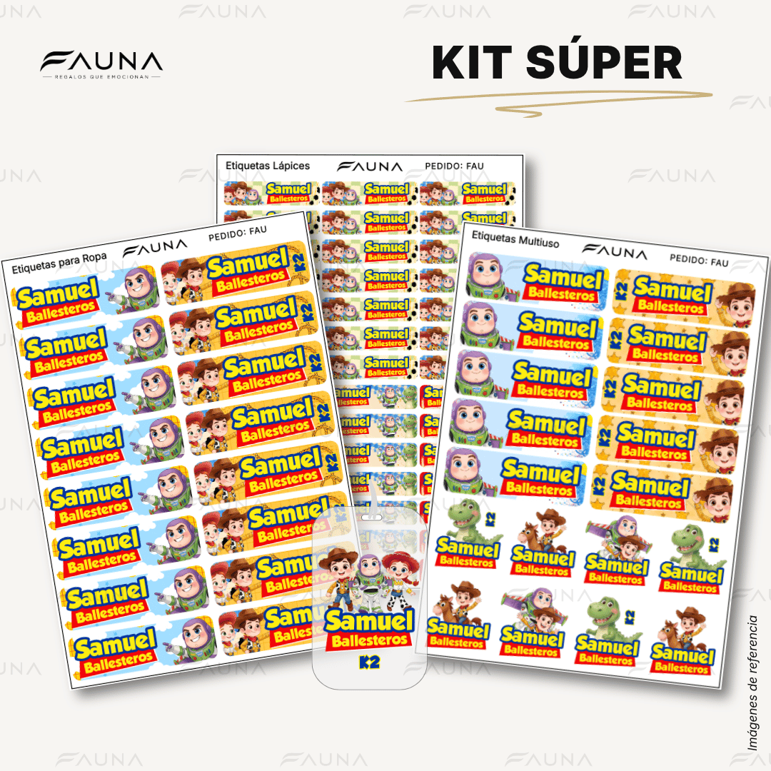 Juguetes Aventureros 🧸 - Etiquetas Escolares Premium Personalizadas