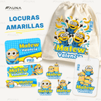 Locuras Amarillas 🍌 - Etiquetas Escolares Premium Personalizadas