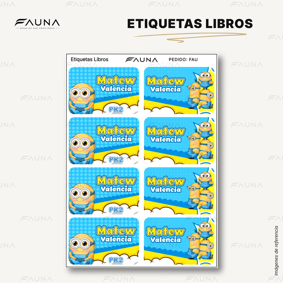 Locuras Amarillas 🍌 - Etiquetas Escolares Premium Personalizadas