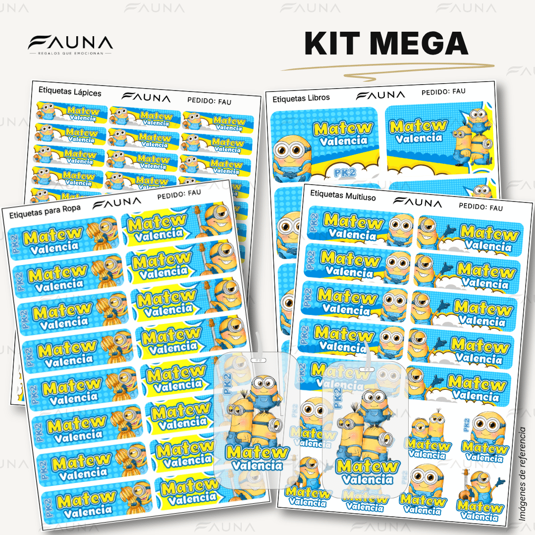 Locuras Amarillas 🍌 - Etiquetas Escolares Premium Personalizadas