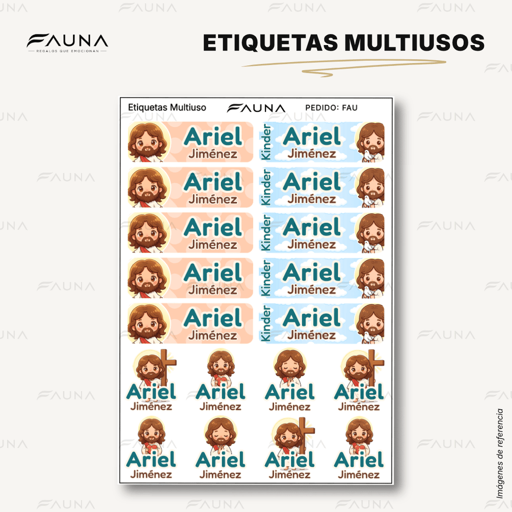 Mi Amigo Jesús 🙏 - Etiquetas Escolares Premium Personalizadas