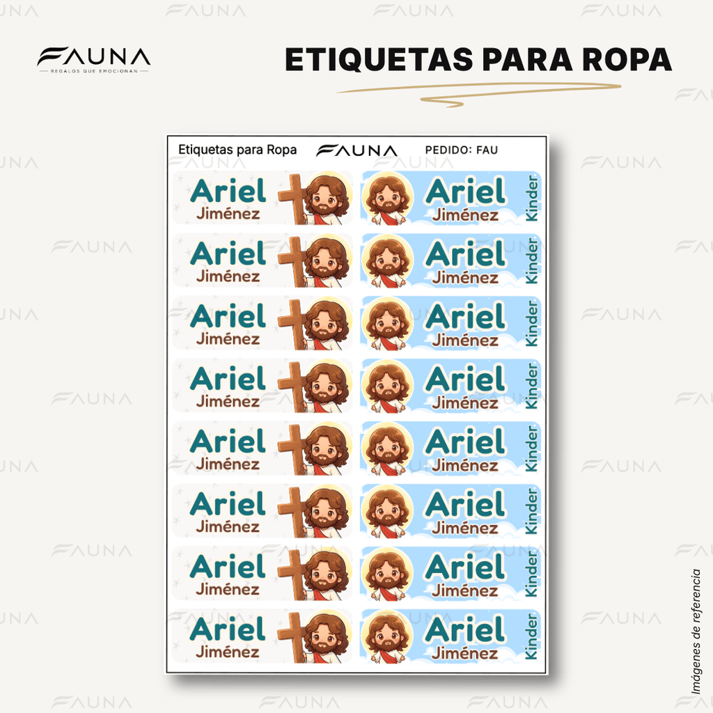 Mi Amigo Jesús 🙏 - Etiquetas Escolares Premium Personalizadas