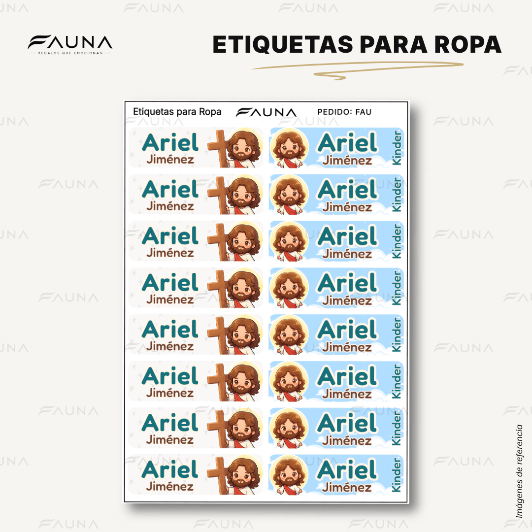 Mi Amigo Jesús 🙏 - Etiquetas Escolares Premium Personalizadas