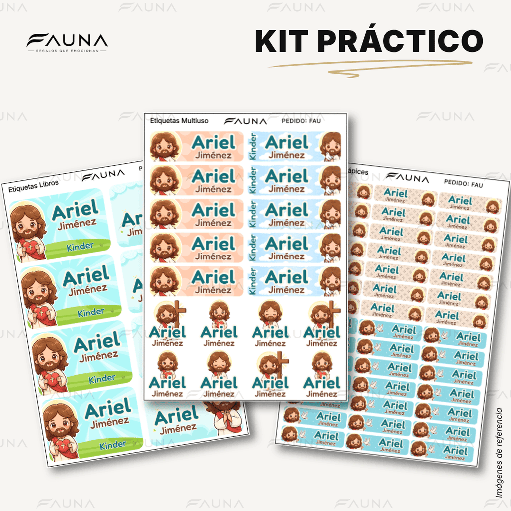 Mi Amigo Jesús 🙏 - Etiquetas Escolares Premium Personalizadas