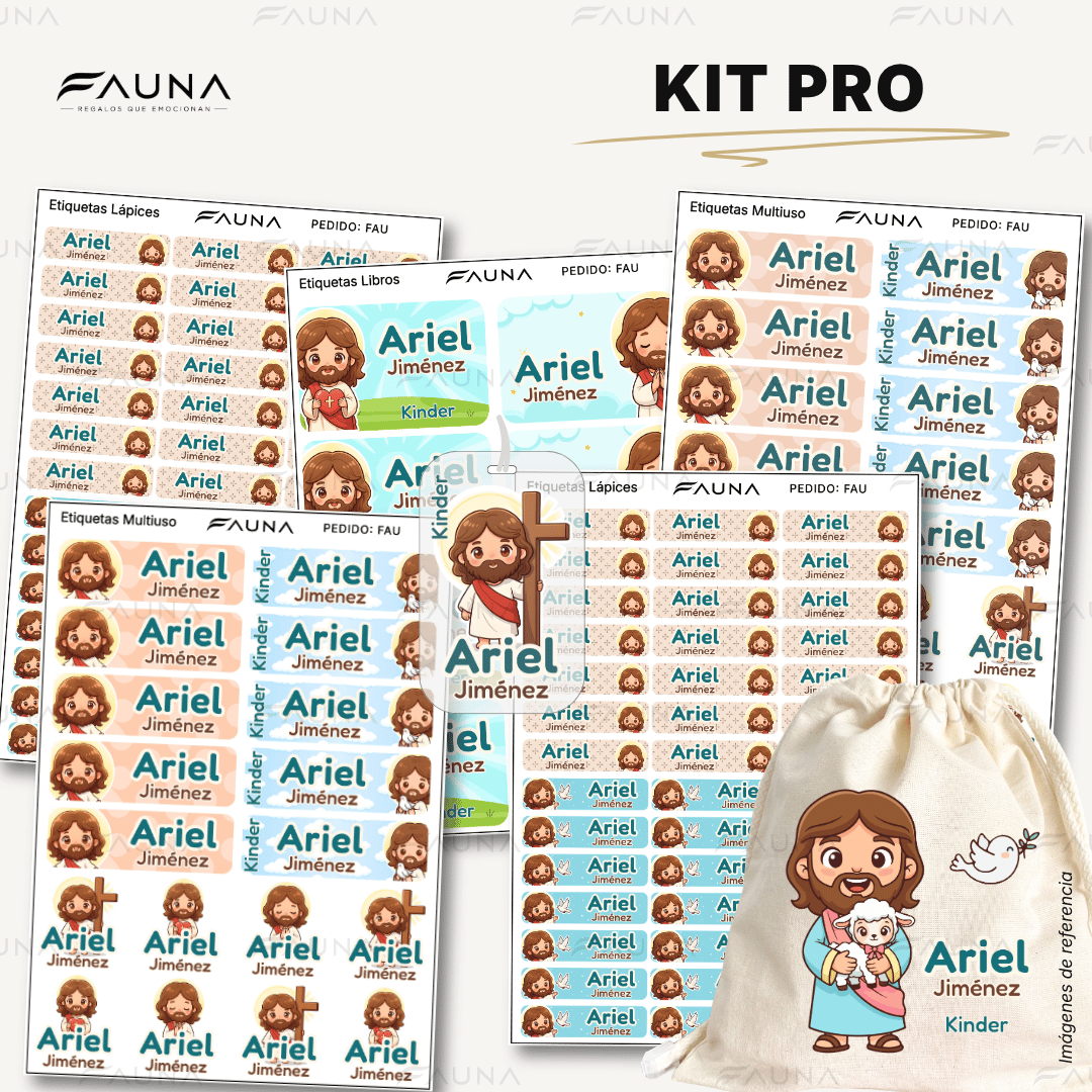 Mi Amigo Jesús 🙏 - Etiquetas Escolares Premium Personalizadas