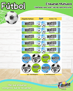 Fútbol Niño ⚽ - Etiquetas Escolares Premium Personalizadas