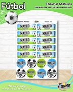 Fútbol Niño ⚽ - Etiquetas Escolares Premium Personalizadas