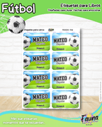 Fútbol Niño ⚽ - Etiquetas Escolares Premium Personalizadas