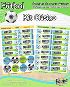 Fútbol Niño ⚽ - Etiquetas Escolares Premium Personalizadas