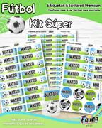 Fútbol Niño ⚽ - Etiquetas Escolares Premium Personalizadas