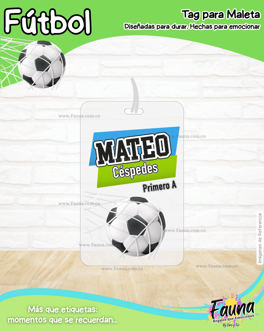 Fútbol Niño ⚽ - Etiquetas Escolares Premium Personalizadas