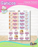 Gaticos 🐾 - Etiquetas Escolares Premium Personalizadas