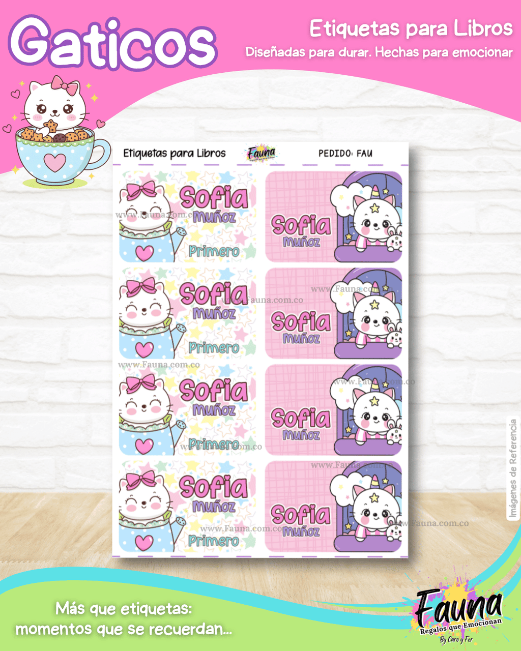 Gaticos 🐾 - Etiquetas Escolares Premium Personalizadas