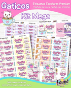 Gaticos 🐾 - Etiquetas Escolares Premium Personalizadas