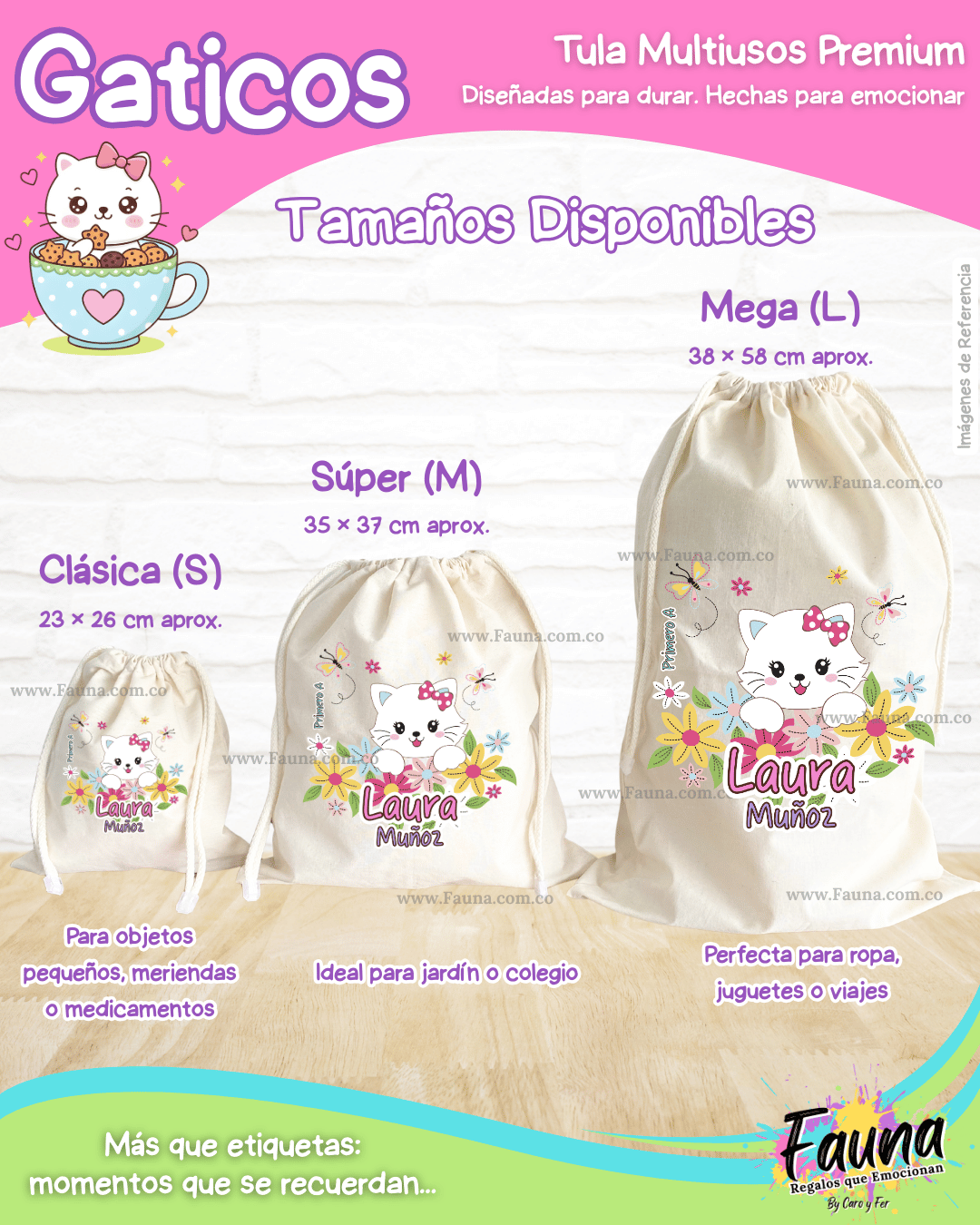 Gaticos 🐾 - Etiquetas Escolares Premium Personalizadas
