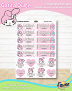Gatita Dulce 🌸 - Etiquetas Escolares Premium Personalizadas