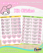 Gatita Dulce 🌸 - Etiquetas Escolares Premium Personalizadas