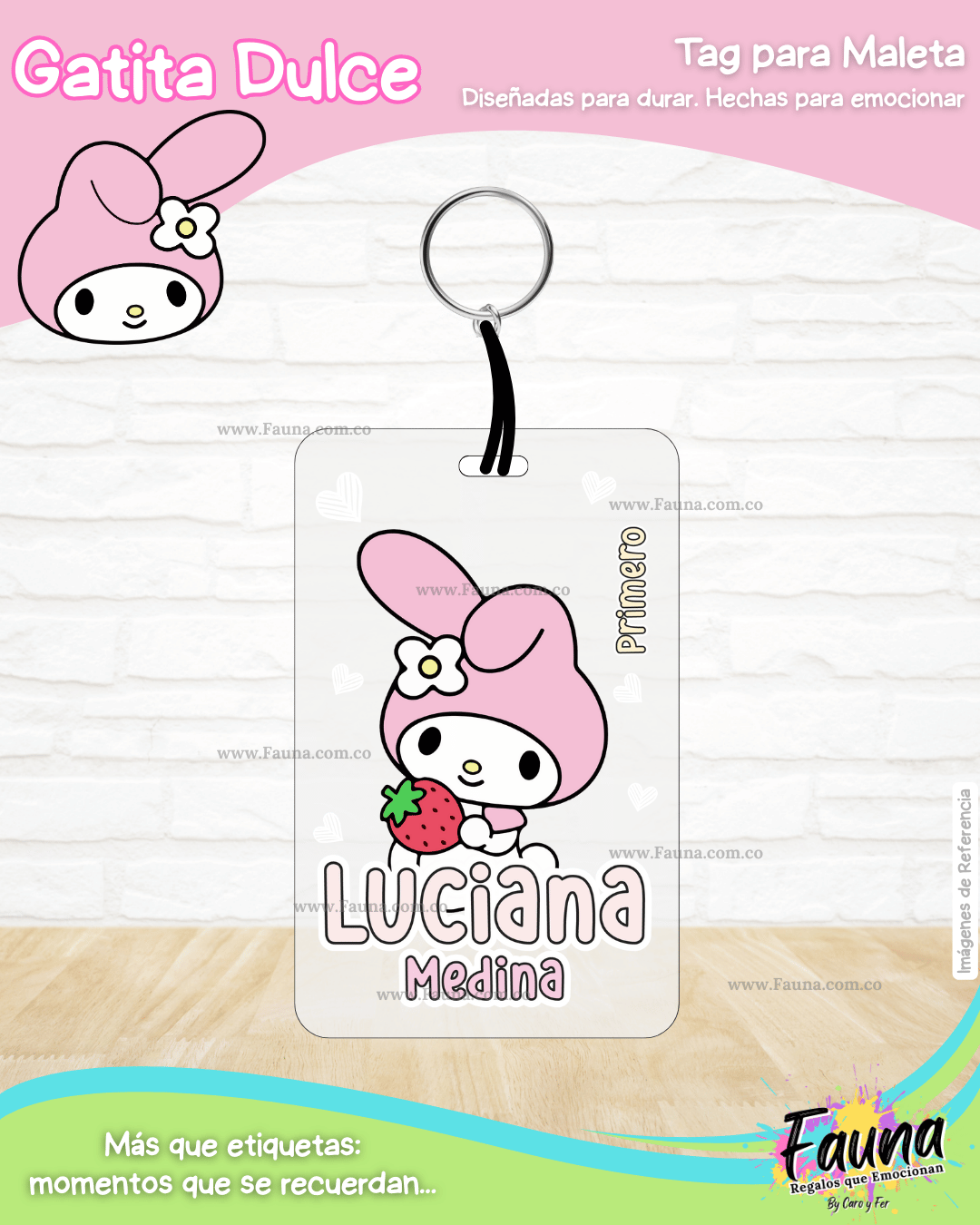 Gatita Dulce 🌸 - Etiquetas Escolares Premium Personalizadas