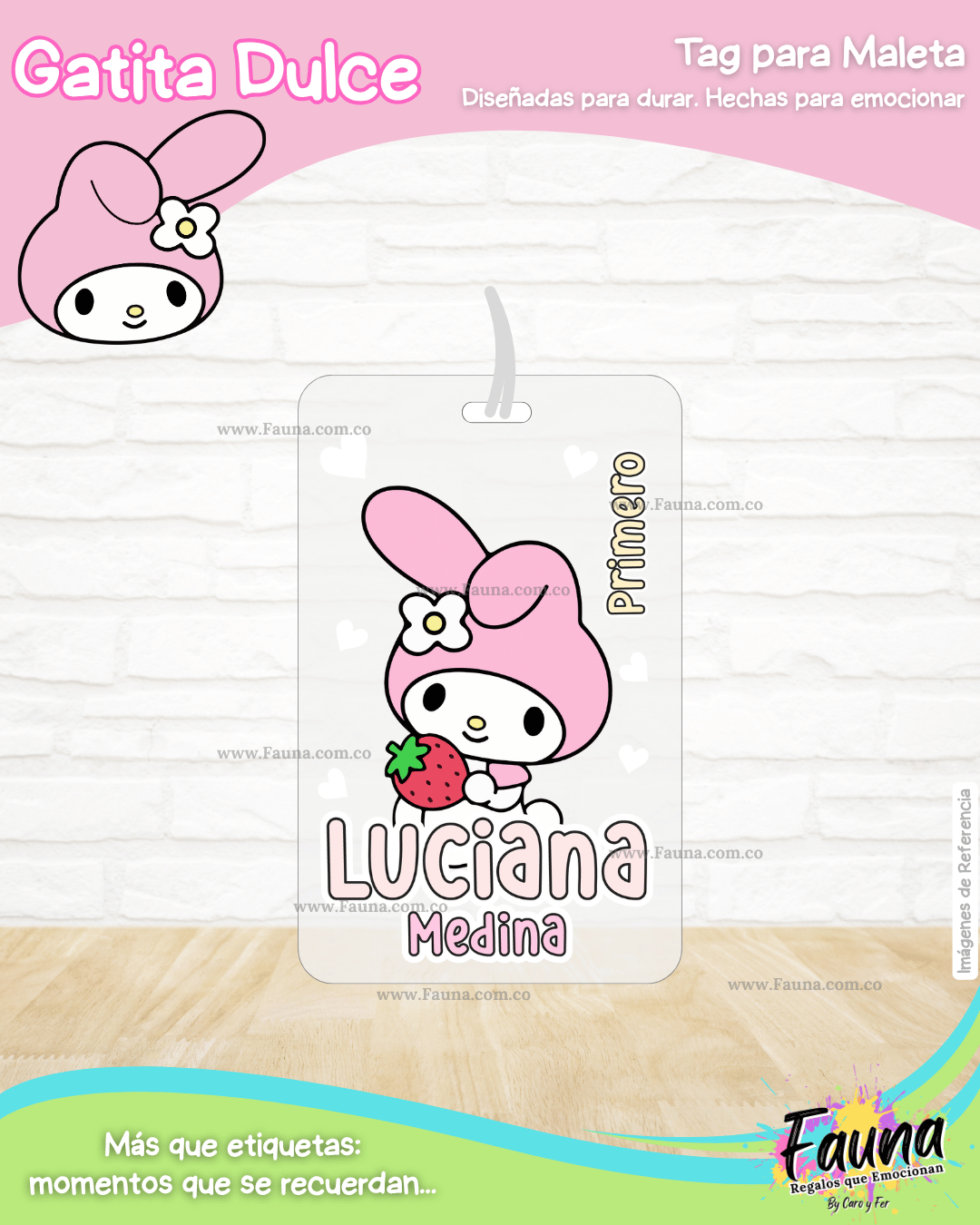 Gatita Dulce 🌸 - Etiquetas Escolares Premium Personalizadas