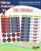 Héroe Arácnido 🕷️ - Etiquetas Escolares Premium Personalizadas