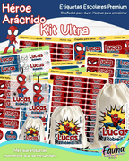 Héroe Arácnido 🕷️ - Etiquetas Escolares Premium Personalizadas