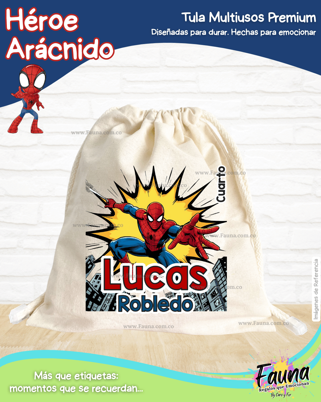 Héroe Arácnido 🕷️ - Etiquetas Escolares Premium Personalizadas