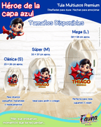 Héroe de la Capa Azul 🛡️ - Tula personalizada para niño – multiusos con nombre