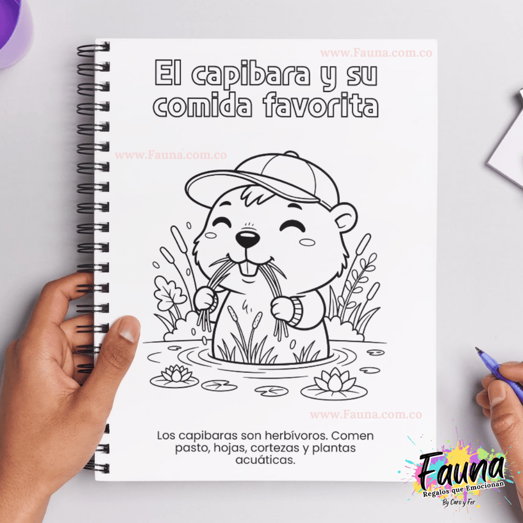 Libro para Colorear y Aprender – Aventuras del Capibara 🐾
