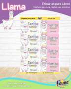 Llama 🦙 - Etiquetas Escolares Premium Personalizadas