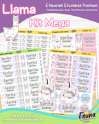Llama 🦙 - Etiquetas Escolares Premium Personalizadas