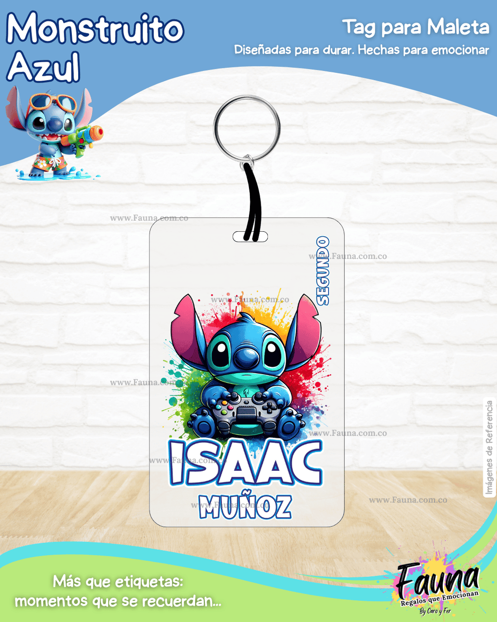 Monstruito Azul 💙 - Etiquetas Escolares Premium Personalizadas