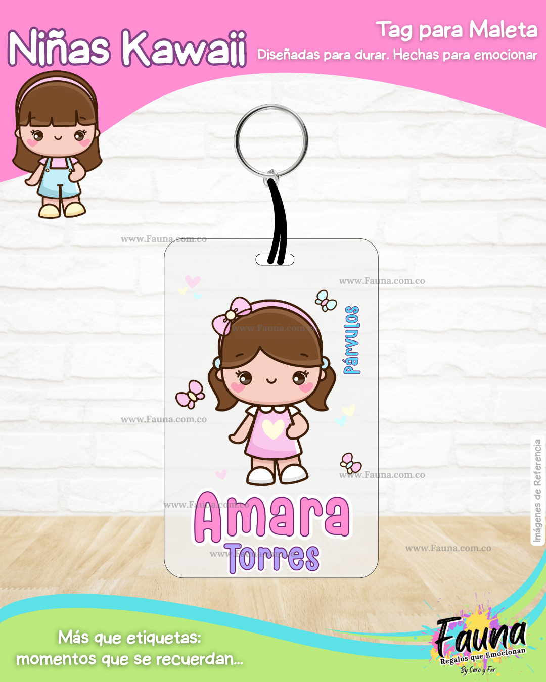 Niñas Kawaii 🌸 - Etiquetas Escolares Premium Personalizadas